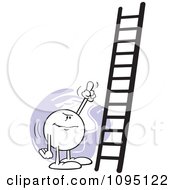 Poster, Art Print Of Moodie Character Pointing At A Ladder
