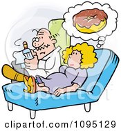 Poster, Art Print Of Woman Talking To Her Therapist About Her Donut Cravings
