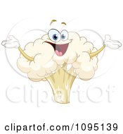 Clipart Happy Cauliflower Royalty Free Vector Illustration