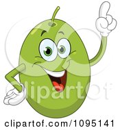 Poster, Art Print Of Happy Green Olive With An Idea
