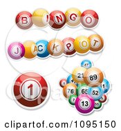 Clipart 3d Bingo Or Lottery Ball Design Elements 2 Royalty Free Vector Illustration