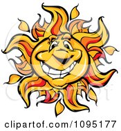 Poster, Art Print Of Friendly Sun Mascot Smiling