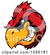 Aggressive Cardinal Mascot Head