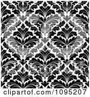 Poster, Art Print Of Black And White Triangular Damask Pattern Seamless Background 15