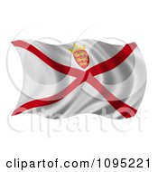 Poster, Art Print Of 3d Silky Rippling Jersey Flag