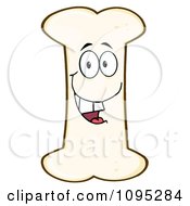 Clipart Happy Bone Royalty Free Vector Illustration by Hit Toon