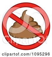 Clipart No Poop Sign Royalty Free Vector Illustration