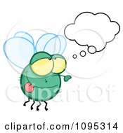 Clipart Fly Daydreaming Royalty Free Vector Illustration by Hit Toon