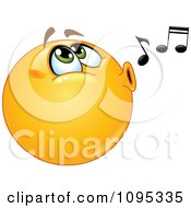 Smiley Face Emoticon Whistling A Tune