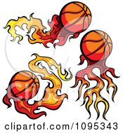 Poster, Art Print Of Three Flaming Basketballs