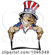 Poster, Art Print Of Jolly Uncle Sam Smiling And Holding Out A Sign