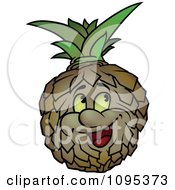 Poster, Art Print Of Happy Pineapple Looking Upwards
