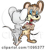Clipart Mouse Couple Dancing Royalty Free Vector Illustration