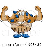 Strong Protein Blueberry Stud Muffin Flexing Its Bicep Muscles