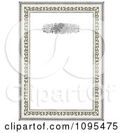 Poster, Art Print Of Black Ornamental Wedding Invitation Frame With Swirls And Copyspace Over Beige 3