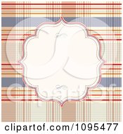 White Frame Over A Plaid Pattern