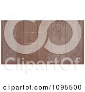 Poster, Art Print Of Faded Wood Grain Wedding Invitation With Ornate Circles Bordering Copyspace With Rules