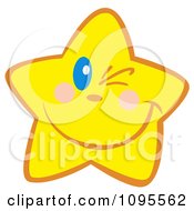 Poster, Art Print Of Yellow Star Winking