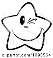 Poster, Art Print Of Black And White Star Winking