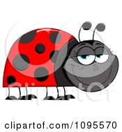 Clipart Happy Ladybug Grinning Royalty Free Vector Illustration by Hit Toon