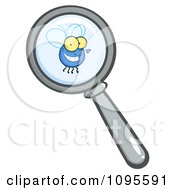 Clipart Magnifying Glass Zooming In On A Fly Royalty Free Vector Illustration by Hit Toon