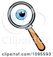 Poster, Art Print Of Magnifying Glass Zooming In On An Eyeball