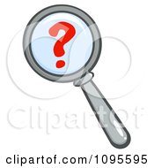 Poster, Art Print Of Magnifying Glass Zooming In Over A Question Mark