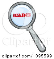 Poster, Art Print Of Magnifying Glass Zooming In On The Word Search