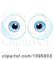 Poster, Art Print Of Pair Of Blue Eyeballs Looking Forward