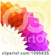 Clipart Colorful Rainbow Mosaic Arch On Yellow Grunge Royalty Free Vector Illustration