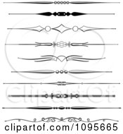 Clipart Black And White Rule Border Design Elements 4 Royalty Free Vector Illustration