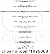 Clipart Black And White Rule Border Design Elements 7 Royalty Free Vector Illustration