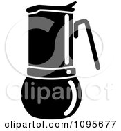 Clipart Black And White Coffee Maker 1 Royalty Free Vector Illustration