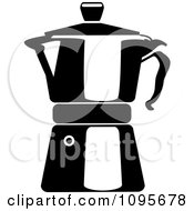 Clipart Black And White Coffee Maker 2 Royalty Free Vector Illustration