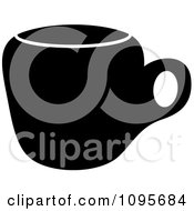 Clipart Silhouetted Black And White Coffee Mug 2 Royalty Free Vector Illustration by Frisko