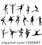 Poster, Art Print Of Silhouetted Elegant Male Ballet And Ballerina Dancers