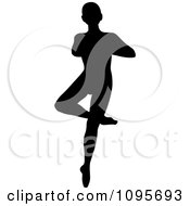 Poster, Art Print Of Silhouetted Male Ballerino Ballet Dancer Dancing 1