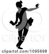 Clipart Silhouetted Elegant Ballerina Dancing 8 Royalty Free Vector Illustration by Frisko