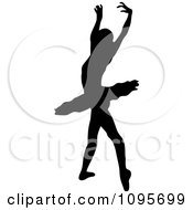 Poster, Art Print Of Silhouetted Elegant Ballerina Dancing 1