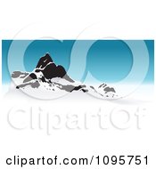 Poster, Art Print Of Snow Capped Mountain Peaks And Blue Sky