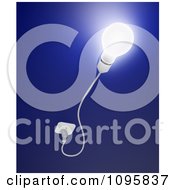 Poster, Art Print Of 3d Illuminated Light Bulb Plugged Into An Outlet