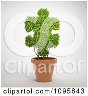 Poster, Art Print Of 3d Puzzle Piece Shaped Topiary Plant In A Pot