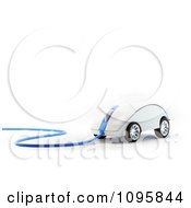 Poster, Art Print Of 3d Computer Mouse With Wheels And A Blue Cable