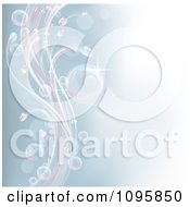Clipart Pastel Blue Background With Air Bubbles And Waves Royalty Free Vector Illustration