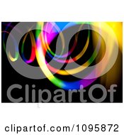 Clipart Colorful Light Circling On Black Royalty Free CGI Illustration