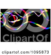 Clipart Colorful Light Waving On Black Royalty Free CGI Illustration