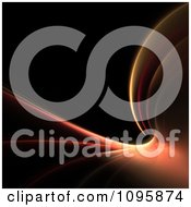 Clipart Orange And Red Fractal Streaks And Curves On Black Royalty Free CGI Illustration