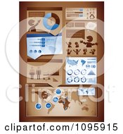 Clipart Blue And Brown Statistics And Informational Graphics Royalty Free Vector Illustration by TA Images #COLLC1095915-0125