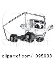 Friendly Delivery Big Rig Truck Mascot Character