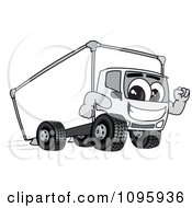 Poster, Art Print Of Delivery Big Rig Truck Mascot Character Running
